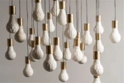 Marble Suspension Bulb - Carved Per Bulb
