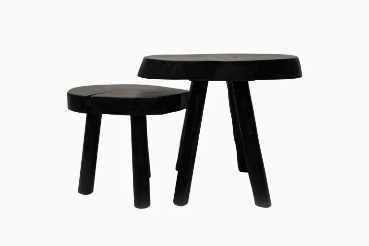 Uneven Stools – Set Of 2 (Black)