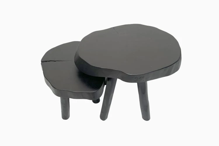 Uneven Stools – Set Of 2 (Black) - Image 4