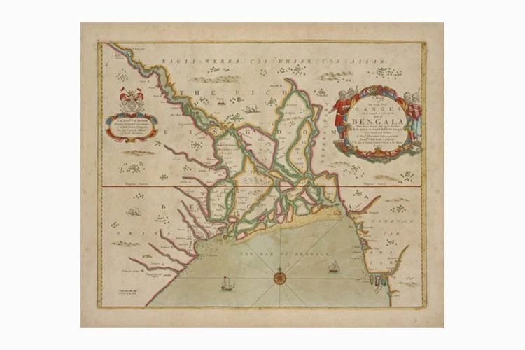 A Nautical Chart Of Great River Ganges Into The Bay Of Bengala