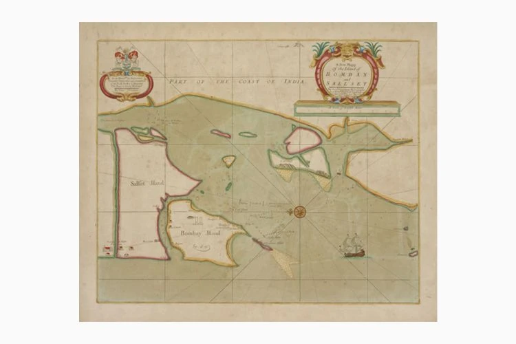 A Nautical Chart Of Island Of Bombay And Salsette