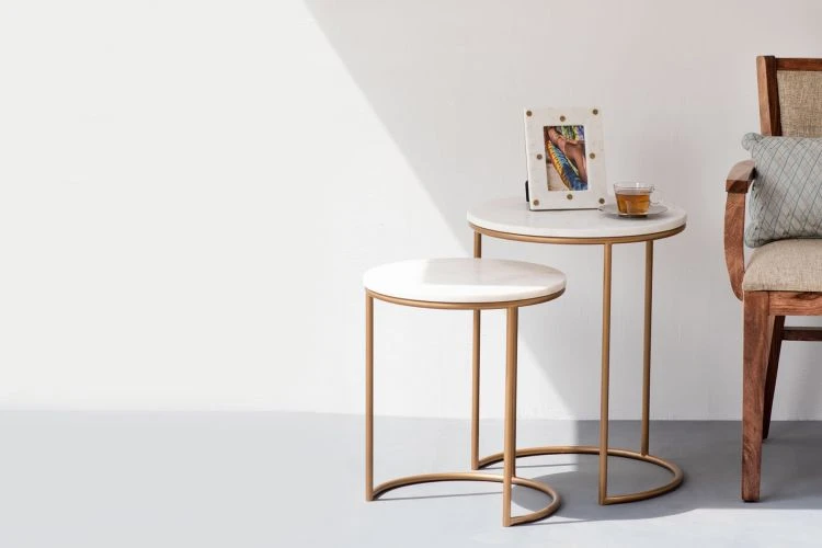 Adam Marble Nesting Tables (Set Of 2)