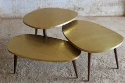 Brass Pebble Table