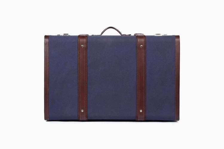 Westgarth Trunk - Navy Blue Canvas - Image 2