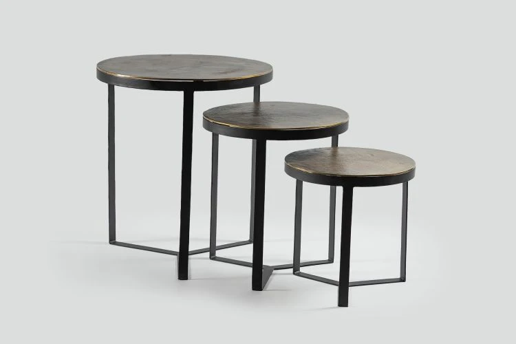 Round Nesting Coffee Tables - Set Of 3