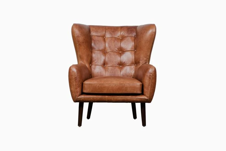 Dorchester Curved Wing Chair - Vintage Italian