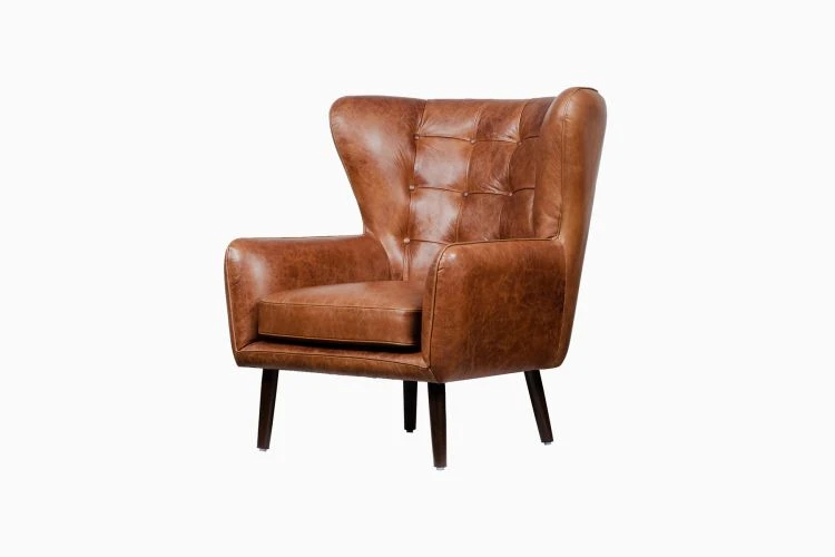 Dorchester Curved Wing Chair - Vintage Italian - Image 2