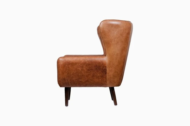 Dorchester Curved Wing Chair - Vintage Italian - Image 3