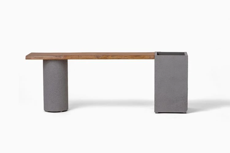 Dot Square Planter Bench
