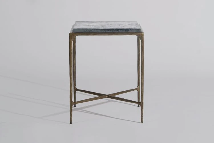 Forged Ice Slate Side Table - Image 3
