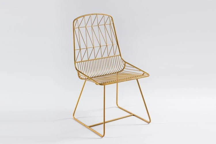 Gold Criss Cross Chair - Image 2