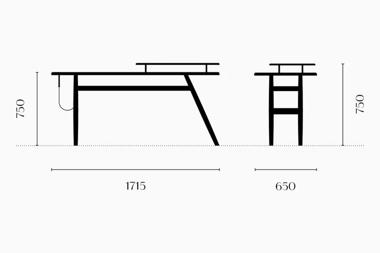 Merak Desk (4 Legged) - Image 5