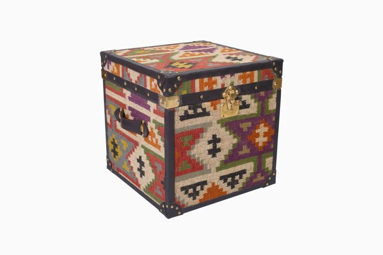 Kilim Trunk Side Table