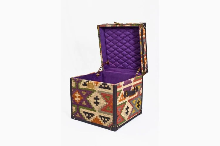 Kilim Trunk Side Table - Image 3