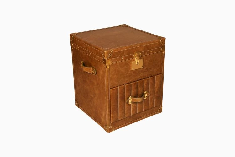 Trunk Side Table - Brown