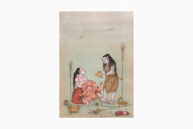 Parvati And Shiva With Ganesha - Image 4