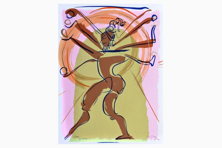 Pinakine - Serigraph By Jatin Das