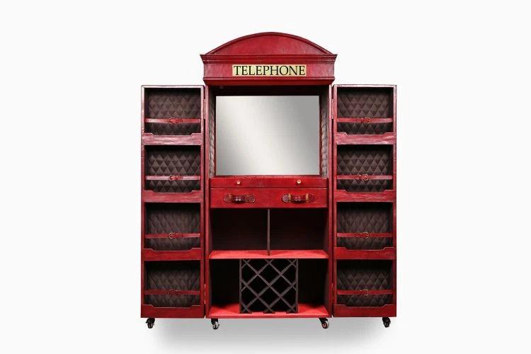 London Telephone Booth Portable Bar - Image 3