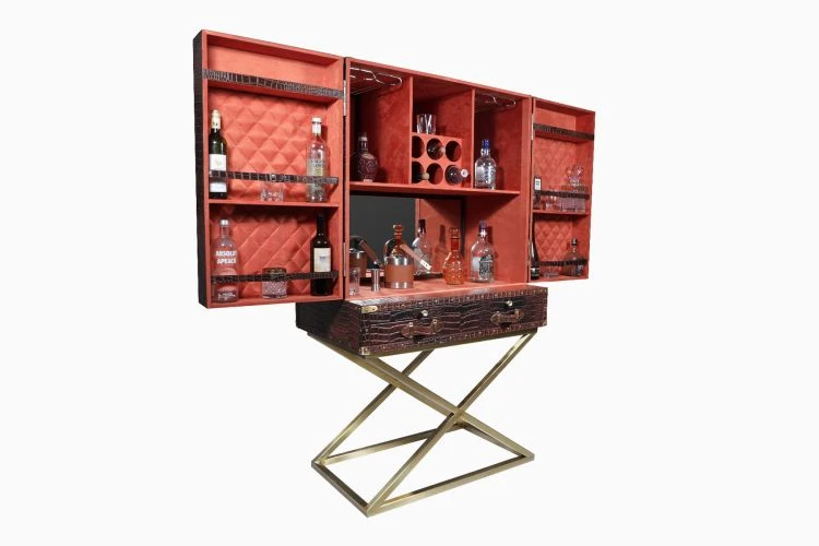 Heritage Trunk Bar On Stand - Image 6