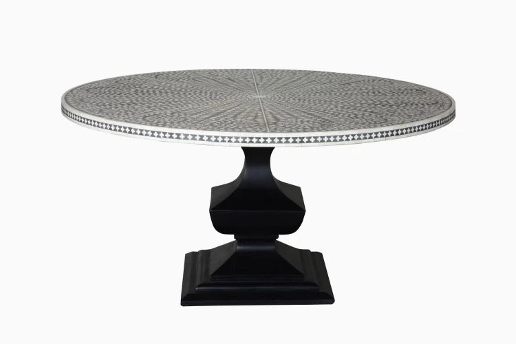Pamir Inlay Pedestal Dining Table