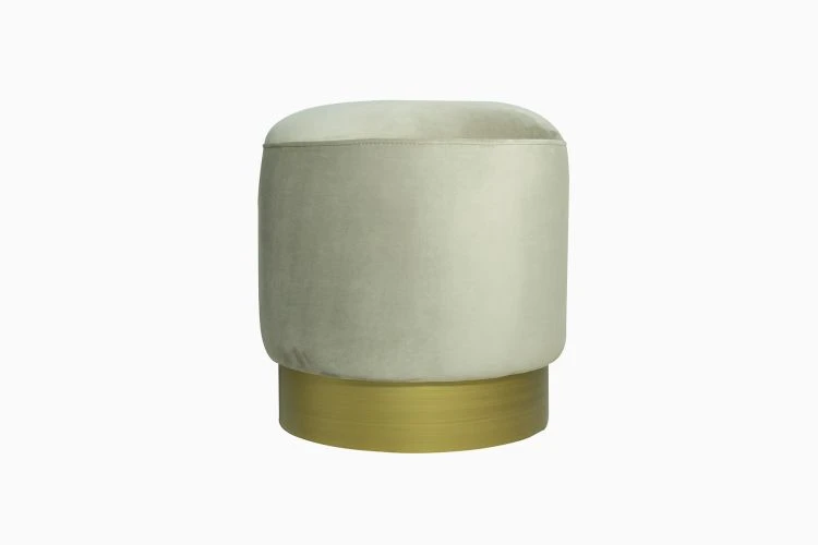 Velvet And Brass Stool - Image 16