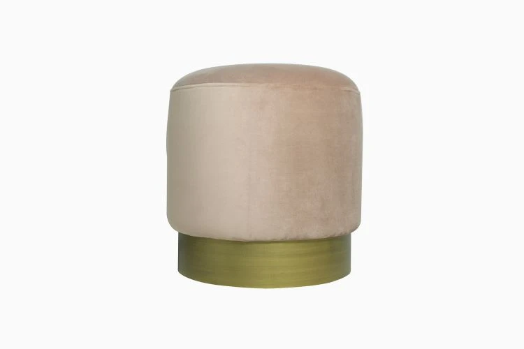 Velvet And Brass Stool - Image 13