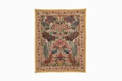 Vintage Hand Embroidered Tree Of Life Tapestry