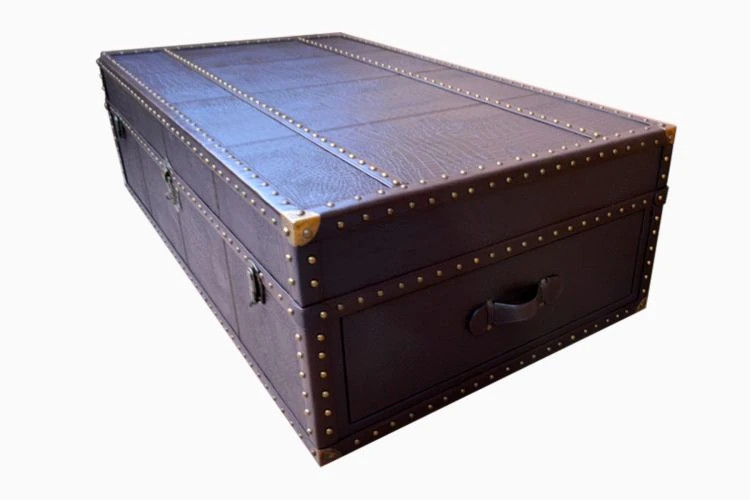 Vintage Trunk Coffee Table - Brown - Image 2