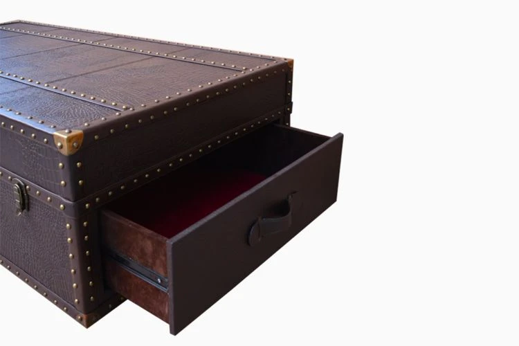 Vintage Trunk Coffee Table - Brown - Image 3