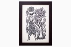 Woman Carrying Pot - Monochrome