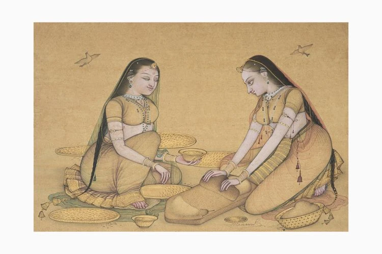 Women Preparing Mangodi